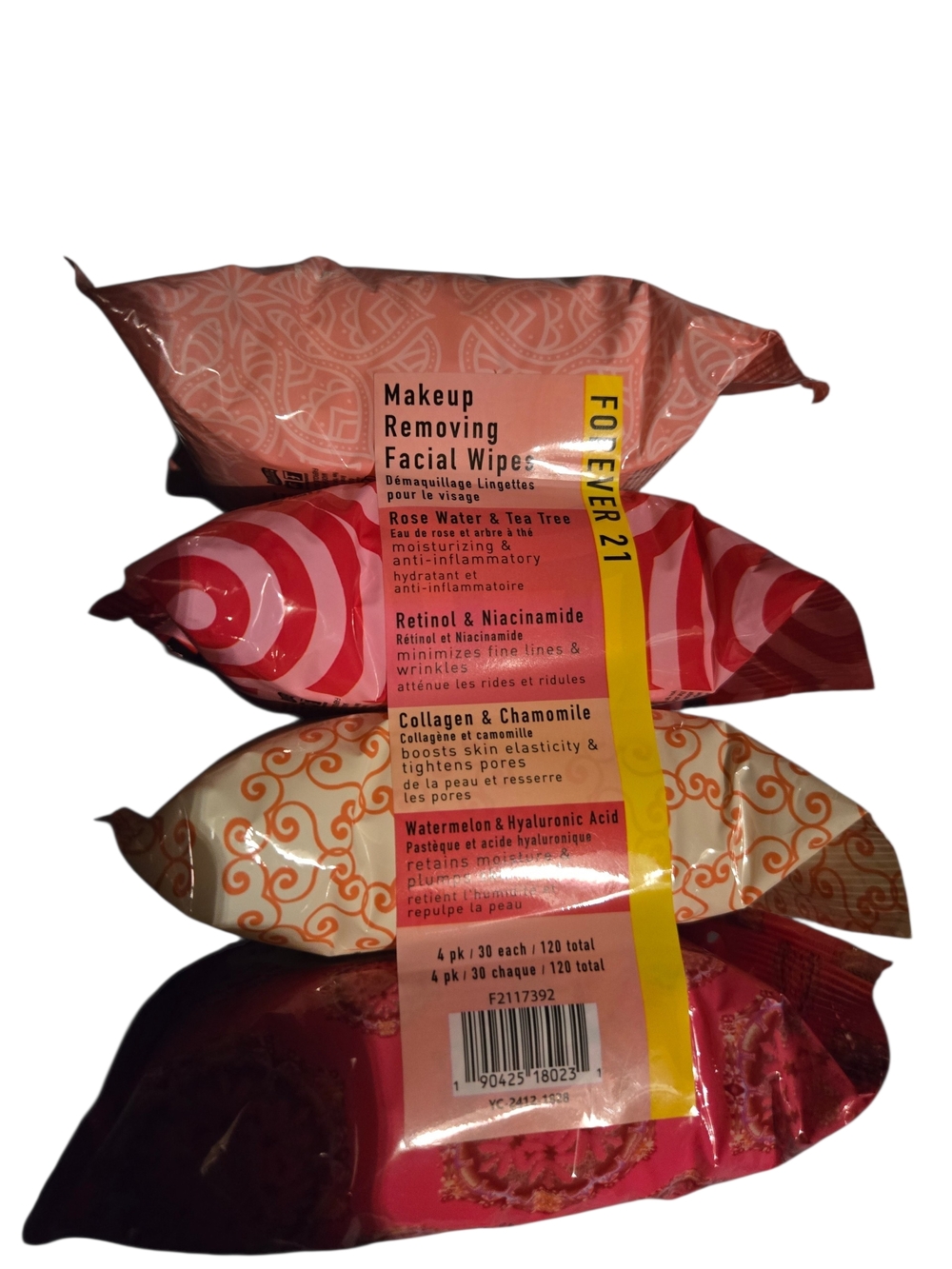 Forever 21 Pink Makeup Removing Facial Wipes 4 Pack